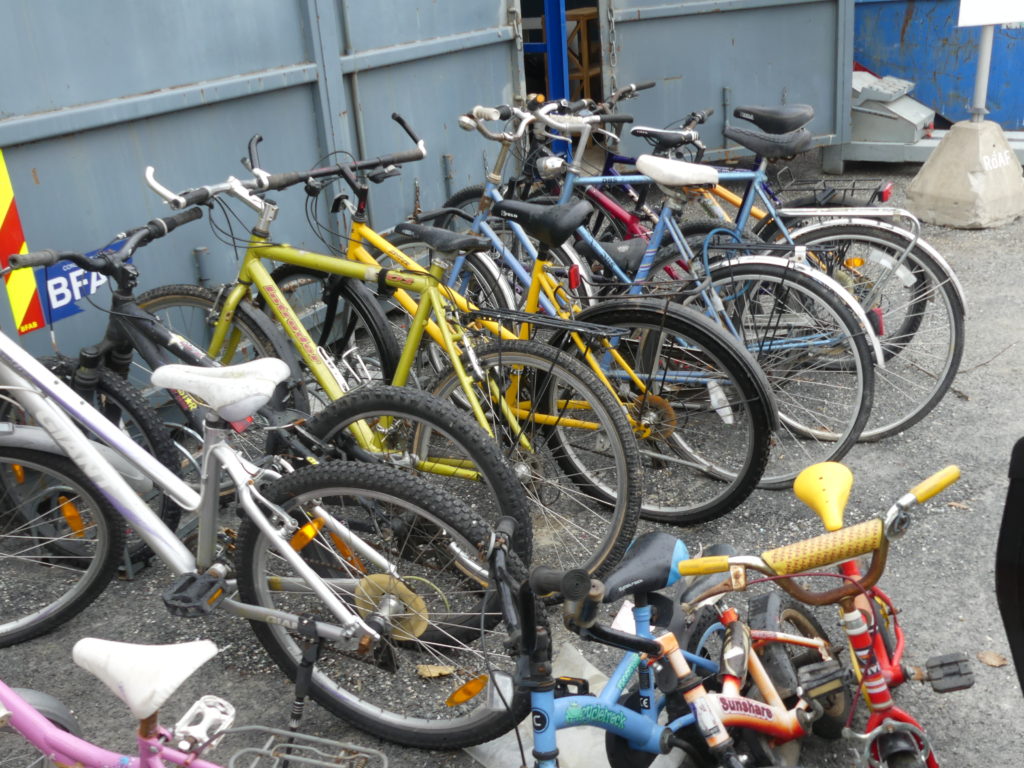 Sykler i vår ombrukscontainer