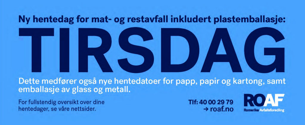 Ny hentedag tirsdag